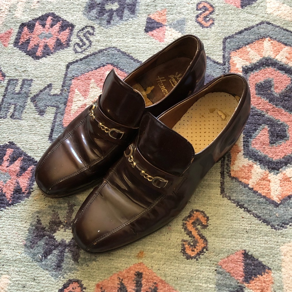Vintage Wooden Soled Loafers